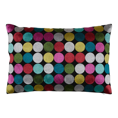 Polka Dots Rectangle 55x35cm Embroidered Cushion Cover-Cushion-LUXOTIC